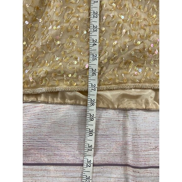 Vintage Gunnit Fashions New York Gold Beaded Top - Large - Picture 4 of 12